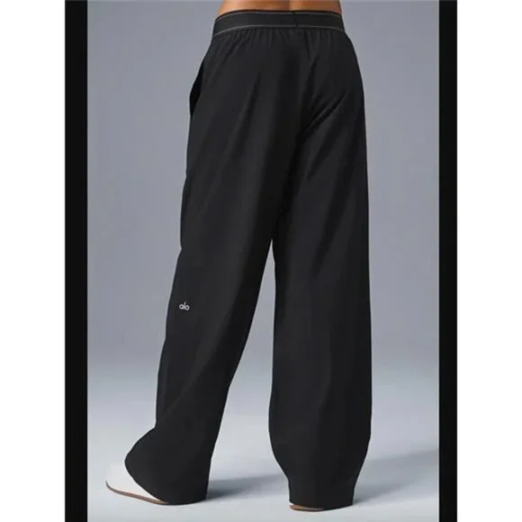 ALO Yoga Black Wide-Leg Trousers - Picture 2 of 8